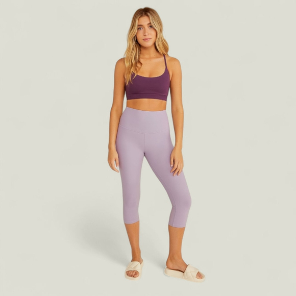 Lululemon Align High Rise Crop Leggings 21” Sz 8 Peri Purple Yoga Pilates - Picture 1 of 7